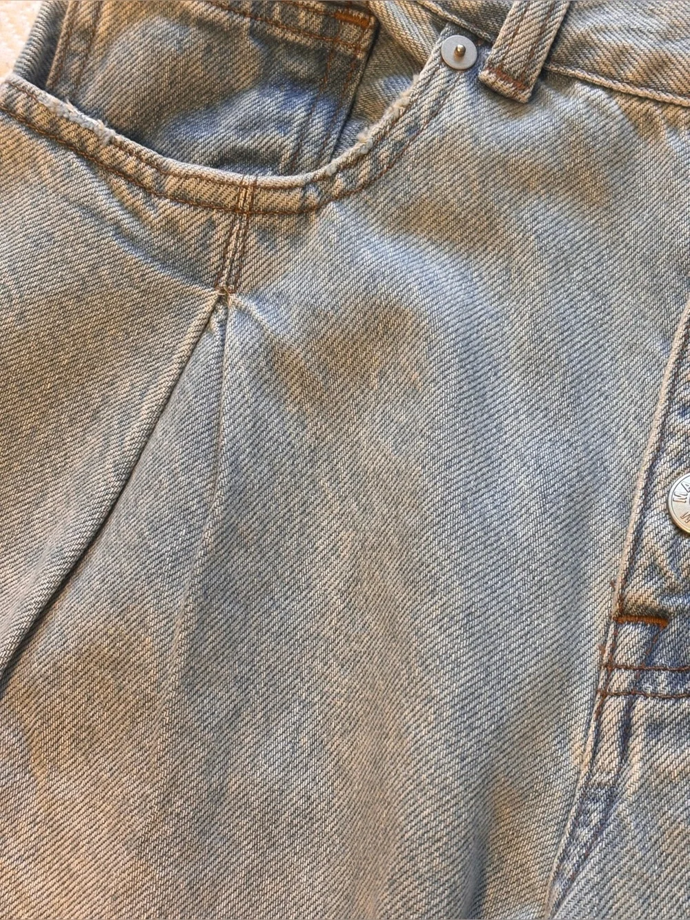 Madewell Superwide-Leg Jeans in Cather Wash Button-Front Edition Women’s Size 25 - Picture 11 of 15